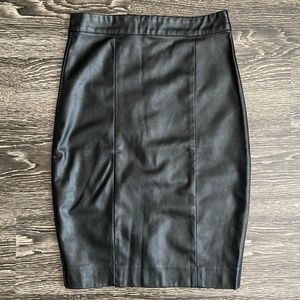 Topshop Petite Faux Leather Pencil Skirt